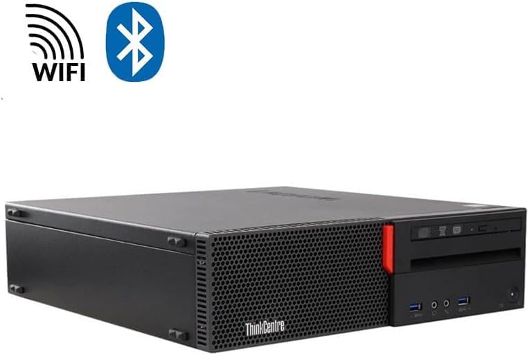 Lenovo ThinkCentre M700 SFF Business Desktop PC, M700 Computer Core 6th Gen, 8GB RAM, 256GB SSD, WiFi, Bluetooth, RGB Keyboard Windows 11 Pro (Renewed)