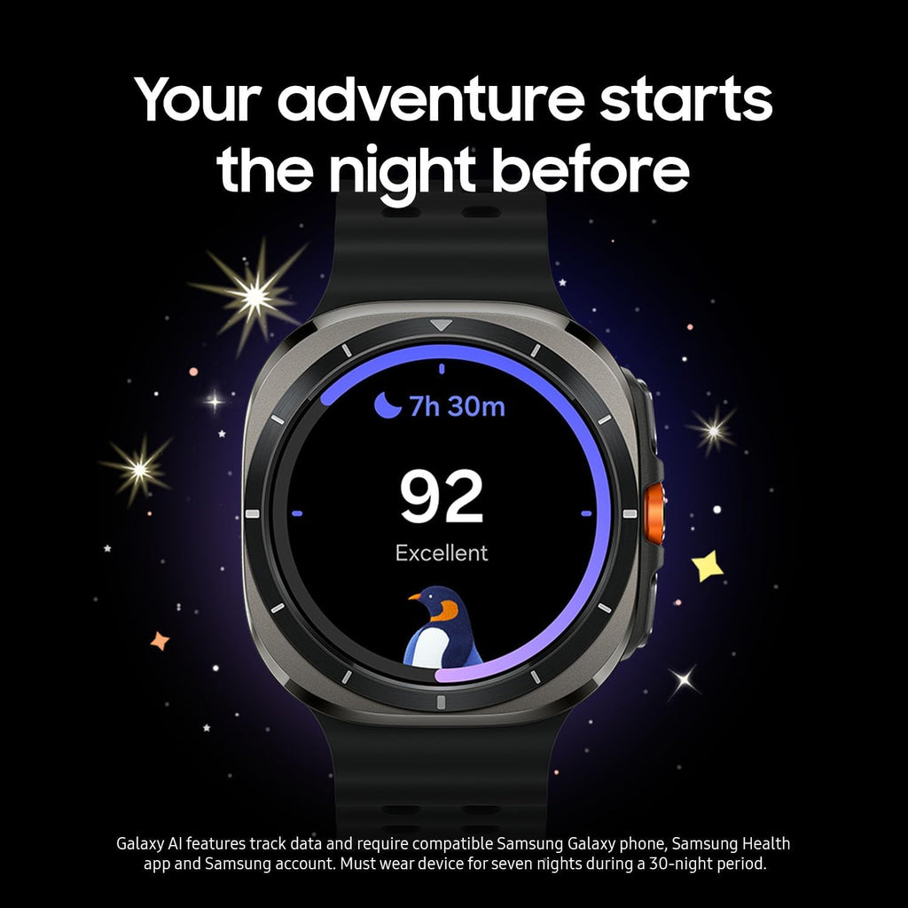 Samsung Galaxy Watch Ultra (2025) 47mm LTE Smartwatch  Titanium Casing  Advanced Sleep Coaching  Running Coach  Energy Score  Heart Rate Tracking  GPS  Titanium Blue US Version  2 Yr Warranty