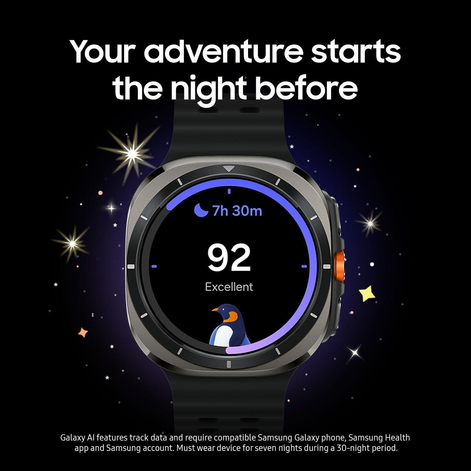 Samsung Galaxy Watch Ultra (2025) 47mm LTE Smartwatch  Titanium Casing  Advanced Sleep Coaching  Running Coach  Energy Score  Heart Rate Tracking  GPS  Titanium Blue US Version  2 Yr Warranty
