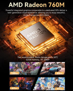 GMKtec M6 Ultra Gaming Mini PC Ryzen 7640HS (Upgraded 6600H/ 6800U)  16GB RAM DDR5 1TB SSD Dual NIC LAN 2.5GbE Desktop Computers Office Home  Triple 4K Display  WiFi 6  USB4  BT 5.2  DP  HDMI 2.0