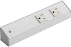 Task Lighting APT Angled Power Strip 24 inch  4 Receptacles  White