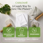 Cariloha 100% Organic Bamboo Viscose Sheets – 4-Piece King Sheet Set – 16 in Deep Pockets – Buttery Soft, Hypoallergenic, Cooling Sheets – Oeko-TEX Standard 100 – White