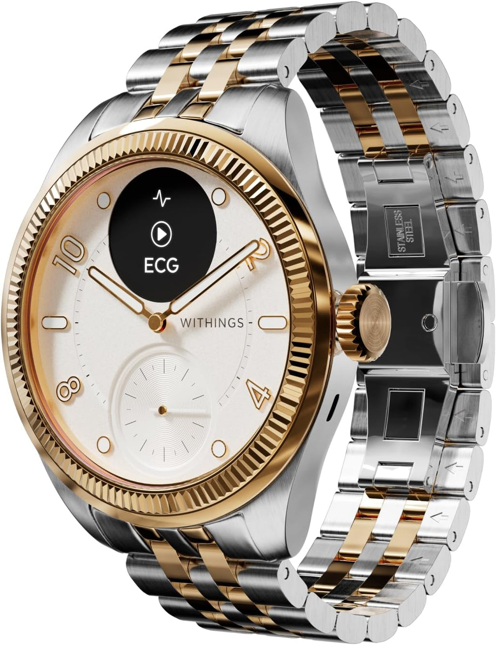 WITHINGS Scanwatch Nova Brilliant - Health Hybrid Smart Watch for Men & Women - SPO2, Temperature Monitoring, Sleep, Respiratory Health, Cycle Monitoring, 30-Day Battery Life, Apple iOS/Android