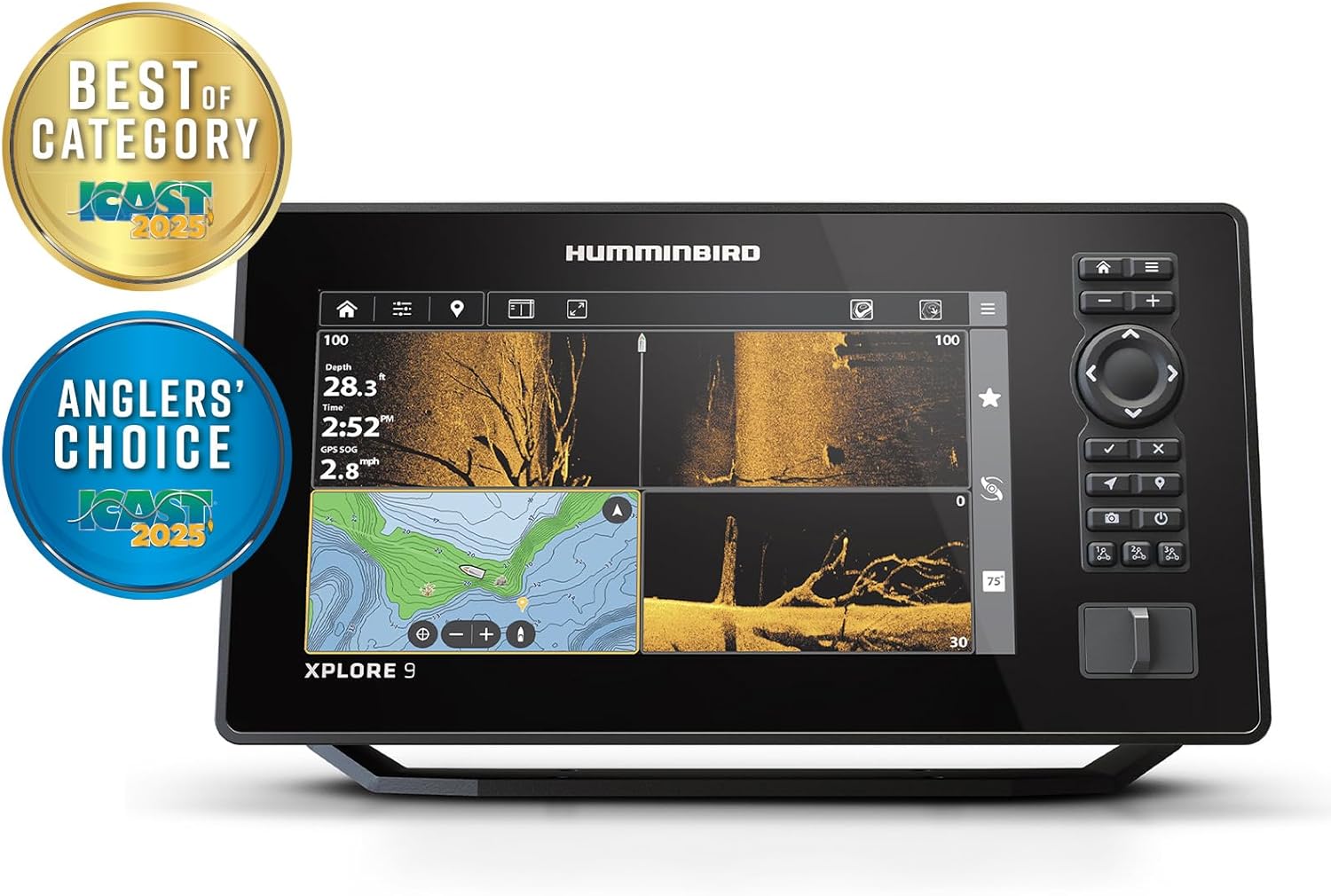 Humminbird XPLORE Series GPS Fish Finder MEGA Side Imaging+ & HD Touchscreen Display