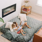 CordaRoy's Chenille Bean Bag-Convertible Bean Bag Chair-Machine-Washable Chenille Fabric Cover-for Basement,Living Room,Game Room,Dorm & More - Full Size - Charcoal | Made in The USA