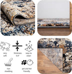 Keen Home Design Area Rugs - 9x12 Non-Shedding, Abstract Rugs for Kitchen, Living Room, Bedroom, Dining Room, Entryway - Size: 9'2" x 11'11", Multi