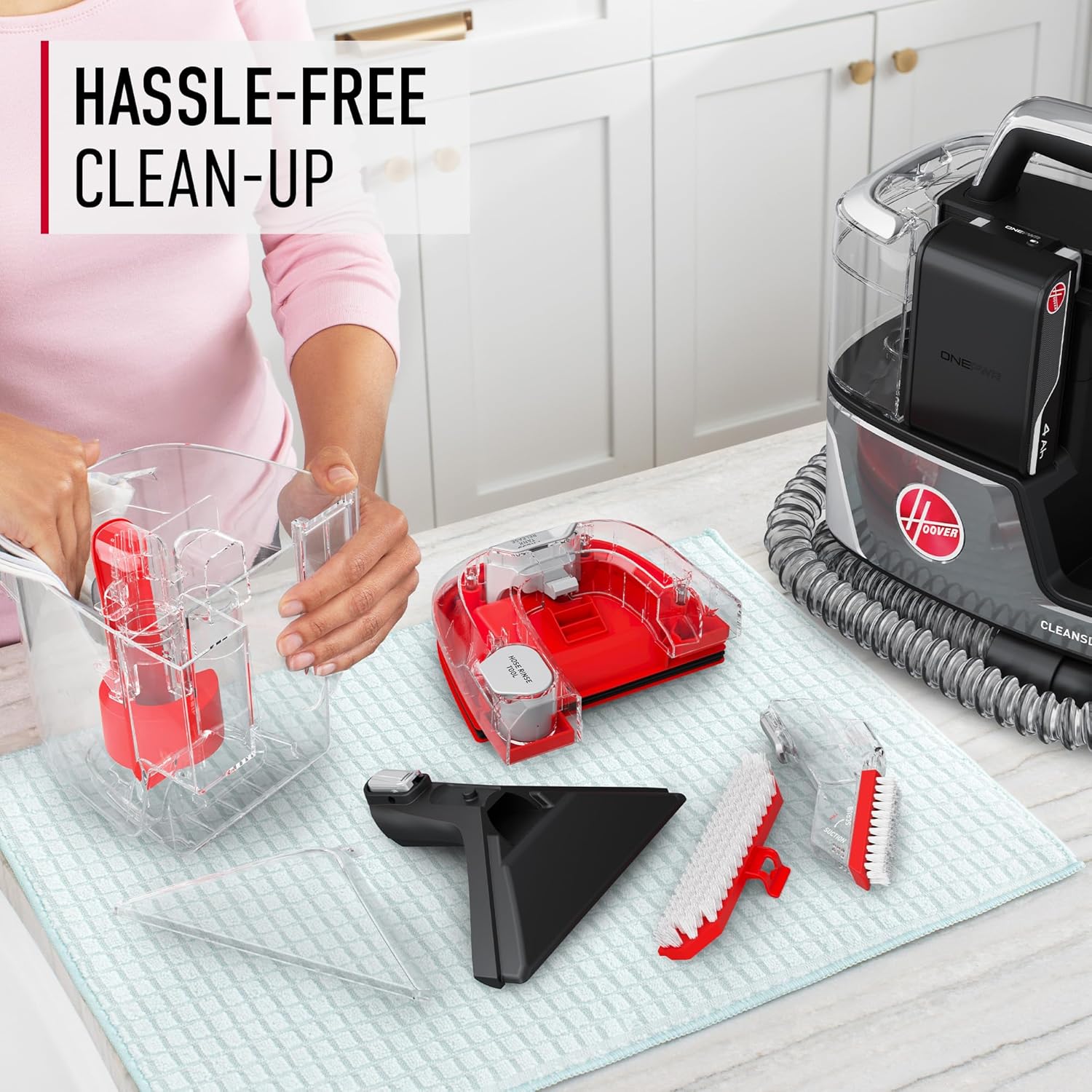 Hoover ONEPWR CleanSlate Cordless Portable Carpet + Upholstery Spot Cleaner Machine, Powerful Suction, Versatile Tools, Car and Auto Detailer, Pair with Hoover Spot & Upholstery Cleaner Solution