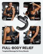 ibreo Surge Pro Deep Tissue Massage Gun with Heat, Percussion Muscle Massager for Pain Relief with 12mm Amplitude, 4 Speeds and 6 Massage Heads, Handheld Back and Neck Massager for Athletes Men Women