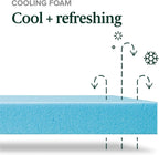 Zinus 12 Inch Green Tea Cooling Memory Foam Mattress New Version, Queen, Fiberglass Free, Medium Firmness, Cooling Gel Foam, Certified Safe Foams & Fabric, Mattress in A Box