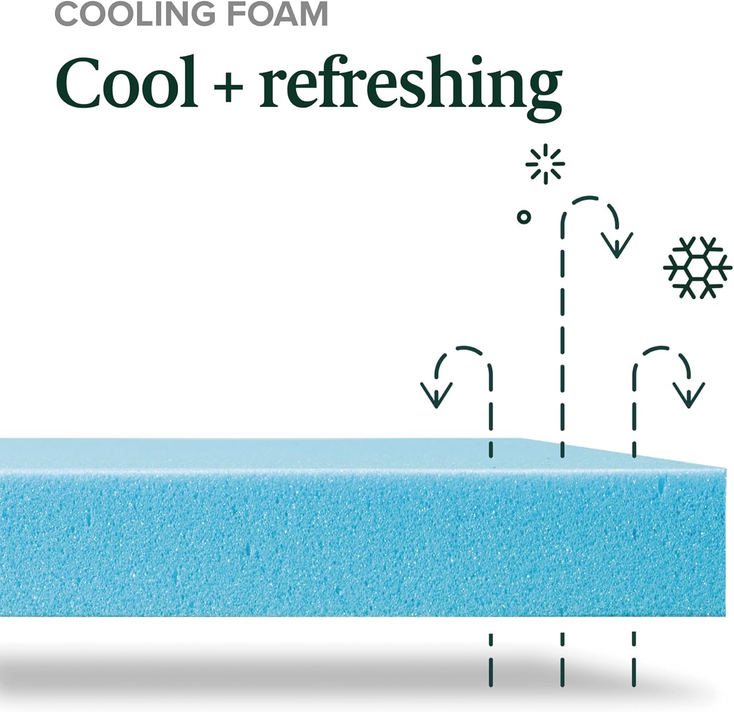 Zinus 12 Inch Green Tea Cooling Memory Foam Mattress New Version, Queen, Fiberglass Free, Medium Firmness, Cooling Gel Foam, Certified Safe Foams & Fabric, Mattress in A Box