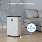 Yaufey 80 Pints Energy Star Dehumidifier for Home, Basement and Large Room up to 5500 Sq. Ft., with Drain Hose, Timer, Intelligent Humidity Control and Large Water Tank