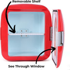 Uber Appliance UB-XL1-RED Chill 12 Can Retro Personal Mini Fridge
