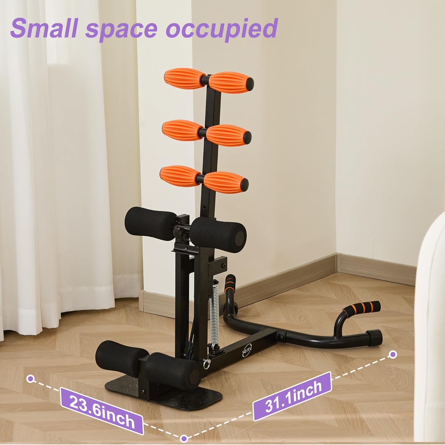 Deep Squat Machine, Adjustable Glutes Trainer Machine, Core & Abs for Low Impact Lower Body Workouts, Home Gym Push-Up Exercises, Easy to Assemble, 350Lbs Weight Capacity