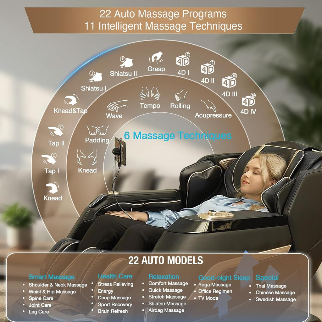 Alfine A66 4D Full Body Massage Chair – Made in The U.S.A. with U.S. & Imported Material, SL Track, Yoga Stretch, Zero Gravity, AI Voice Control, Heating, Automatic Footrest