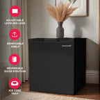 Frigidaire EFR115 Mini Refrigerator - Energy Saving - CFC Free - Slide Out Shelves - Ideal for for Dorm, Office, RV, Garage, Apartment - 1.6 Cubic Feet, Black