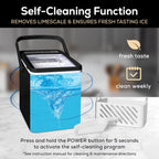 Igloo Premium Self-Cleaning Countertop Ice Maker Machine, Handled Portable Ice Maker, Produces 26 lbs. in 24 hrs. with Ice Cubes Ready in 6-8 Minutes, Comes with Ice Scoop and Basket