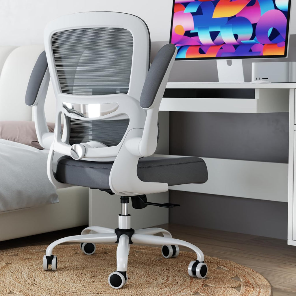 TRALT Office Chair - Ergonomic Desk Chair with Adjustable Lumbar Support, Mesh Computer Chair, Executive Chairs for Home Office Comfortable Lumbar Support (Ash Gray)