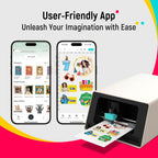 Liene PixCut S1 Color Sticker Printer & Cutting Machine - All-in-One Sticker Maker for DIY Crafts  Custom Labels & Gifts. Thermal Dye-Sublimation Photo Printer  300 DPI  Precise AI Auto-Cutting