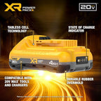 DEWALT 20V MAX Battery XR POWERPACK™ 4Ah Lithium Ion, 50% More Power, Dewalt Battery Compatible with 20V MAX Tools (DCB2104)
