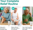 Vibro Sculpt Relief Bundle – Handheld Massager for Muscle & Joint Comfort with Relief Gel & Capsules, At-Home Massage Device for Full-Body Relaxation & Daily Wellness Support