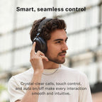 Sennheiser Momentum 4 Wireless Over-Ear Headphones - Bluetooth Headset for Clear Calls with Adaptive Noise Cancellation  Up to 60HR Playtime  Folding Design  Brown