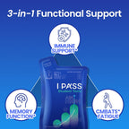 JUNG Kwan Jang iPass Student Tonic - Adaptogen Energy Drink Supplement with Korean Red Ginseng, Jujube, Astragalus & Angelica - Daily Support for School and Activities (30 Pouches, 1.69 fl oz)