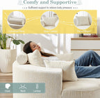 Oversized Round Chaise Longue Chair Indoor, Modern 55-inch Upholstered Chenille Deep Seat Circle Single Cloud Lounge Floor Sofa Chair for Living Room, Bedroom Apartment, Beige