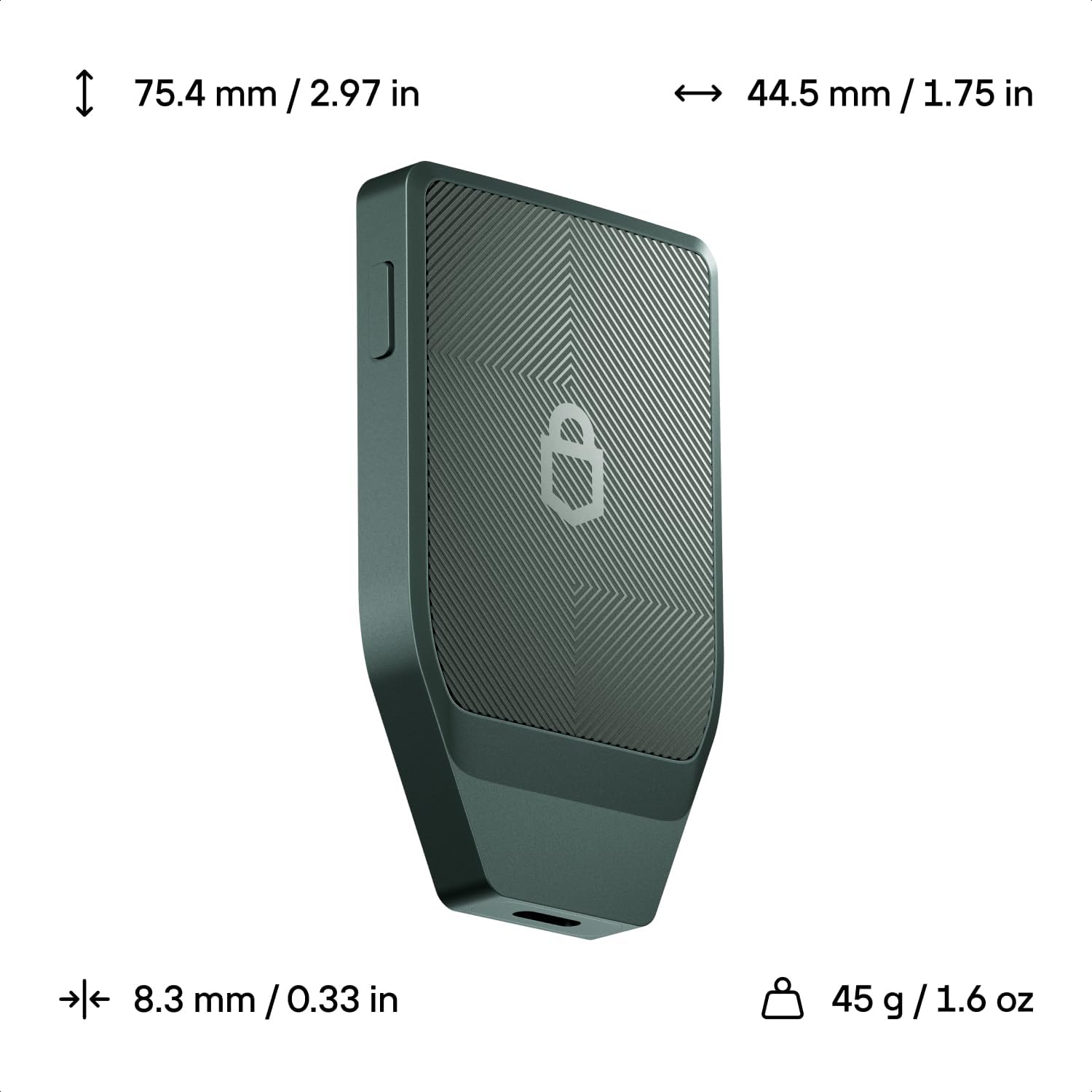Trezor Safe 7 - Crypto Hardware Wallet with Bluetooth  Color Touchscreen  Transparent Secure Element  Quantum-Ready (Charcoal Black)