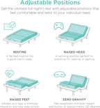 Best Choice Products Ergonomic Queen Size Adjustable Bed Frame, Electric Base w/Wireless Remote Control, Nightlight, Massager, 2 USB Ports