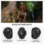 Garmin Instinct® 3 45mm  Solar Charged Display  Rugged Outdoor GPS Smartwatch  Metal-Reinforced Bezel  Built-in Flashlight  Black