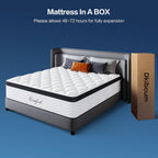 14-Inch Queen Size Mattress - Hybrid Medium Firm Queen Mattress Memory Foam CertiPUR-US Certified Innerspring Pressure Relief Motion Isolation Matress in a Box