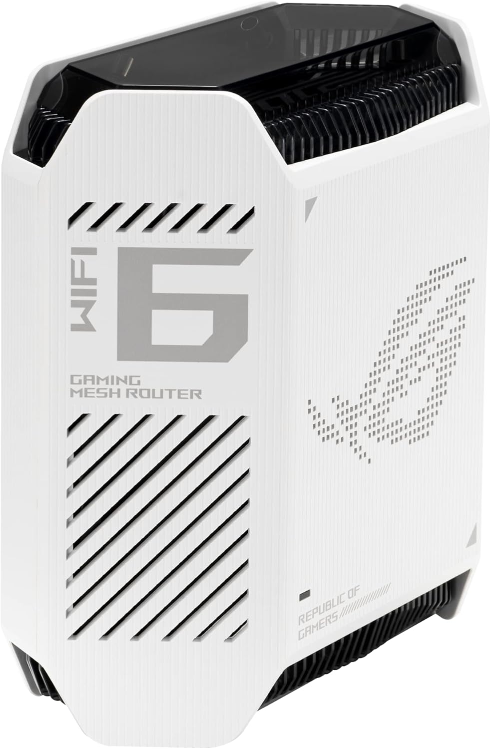 ASUS ROG Rapture GT6 (2PK) AX10000 Tri-Band WiFi 6 Gaming Mesh System  Covers up to 5 800 sq ft  2.5 Gbps Port  Triple-Level Game Acceleration  UNII 4  Free Lifetime Internet Security  Moonlight White