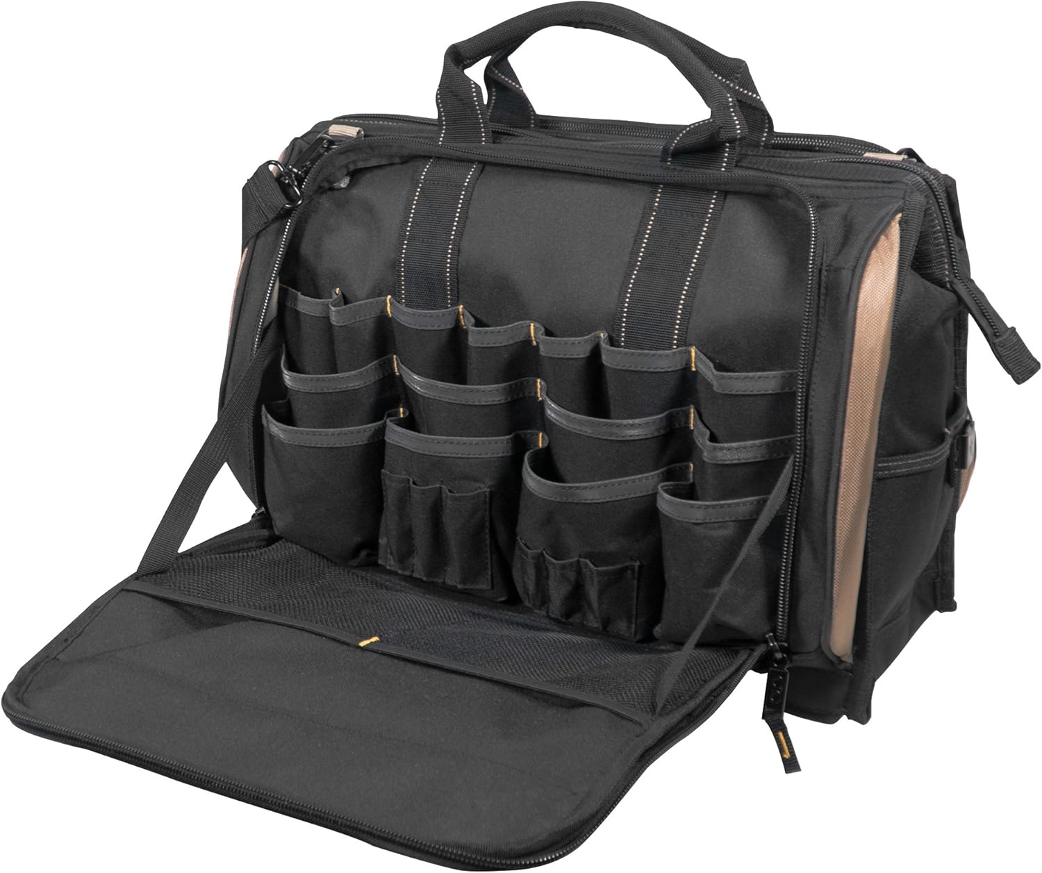 Custom Leathercraft1539 Multi-Compartment 50 Pocket Tool Bag