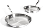 All-Clad D3® Stainless Steel 10 and 12 inch Frying Pans Set - Made in the USA- The Original Bonded Professional Cookware- Oven Safe & Induction Compatible