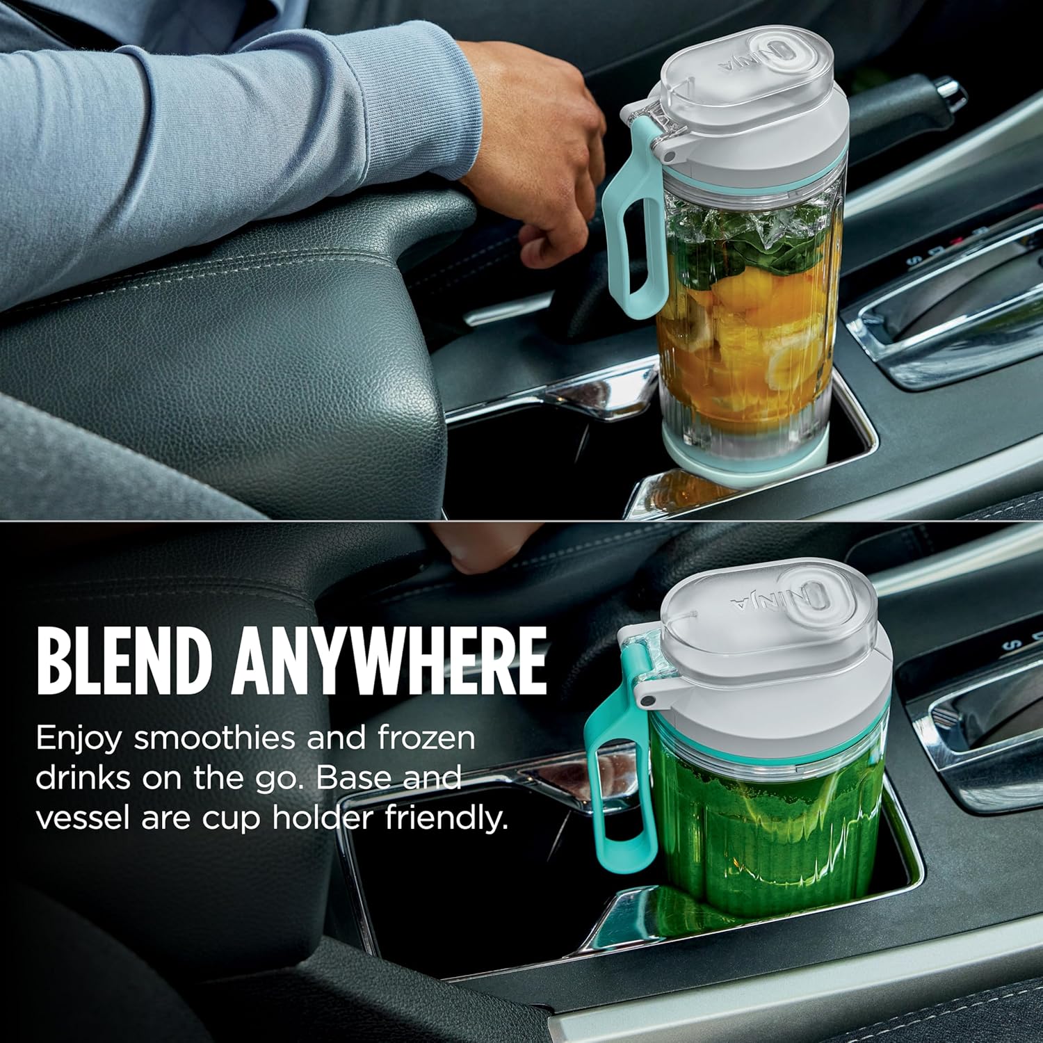 Ninja Blast Max, Portable Blender + Twist & Go, Personal Ninja Blender, Smoothie, Blend, Ice Crush, 3 Programs, Cordless, 22 oz removable Vessel, Dishwasher Safe, Leakproof, Cream, BC251IV
