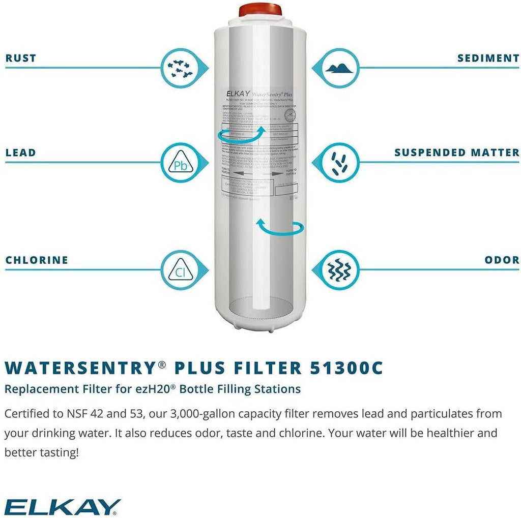 Elkay LZ8WSSSMC ezH2O Refrigerated Surface Mount Bottle Filling Station Filtered 8GPH Stainless Steel