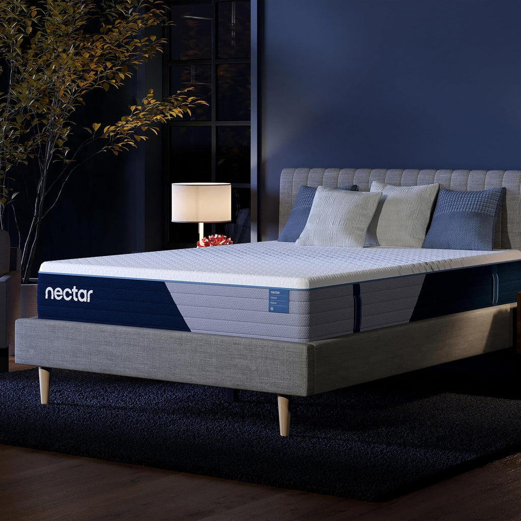 Nectar Classic Hybrid 12” Full Mattress - Medium Firm - Memory Foam & Innerspring Coils - Cooling Top Layer - Back Pain Relief - Mattress in a Box - 365-Night Trial & Forever Warranty