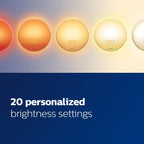 Philips SmartSleep Wake-up Light  Colored Sunrise and Sunset Simulation  5 Natural Sounds  FM Radio & Reading Lamp  Tap Snooze  HF3520/60