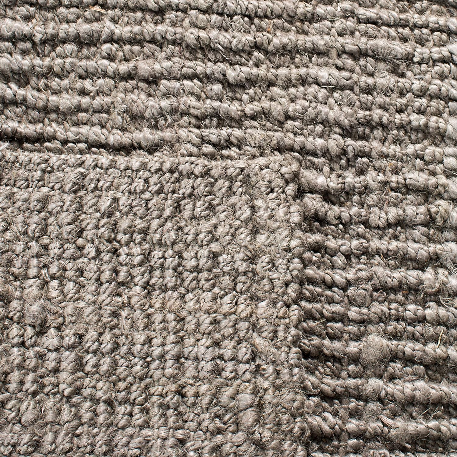 SAFAVIEH Area Rug 8x10 - Natural Fiber Collection - Large - Light Grey, Handmade Chunky Textured Jute, Thick (NF447G)