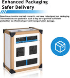 AirWire 5-Drawer Rolling Metal Tool Storage Cabinet with Detachable Top Tool Box, for Garage Workshop - Blue