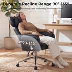 Big and Tall Office Chair - Criss Cross Leather High Back Executive Office Chair with Armrests & Wheels, Ergonomic Computer Gaming Desk Chair for Home, Makeup Vanity & Bedroom, Black, 49.6”H×22”W