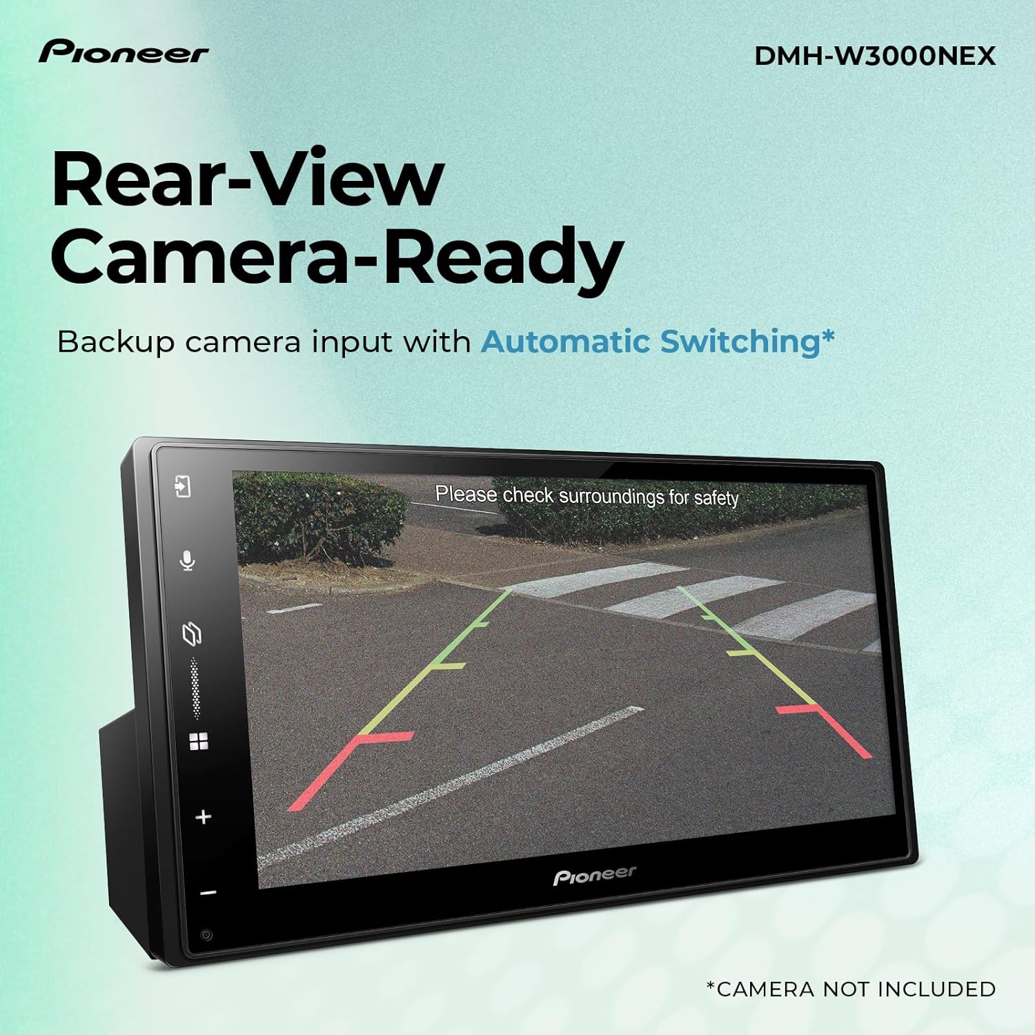 Pioneer DMH-W3000NEX 6.8" Double Din Multimedia Digital Media Receiver  Wireless Apple CarPlay and Android Auto  Bluetooth  Backup Camera Compatible  Touchscreen  One Touch Navigation