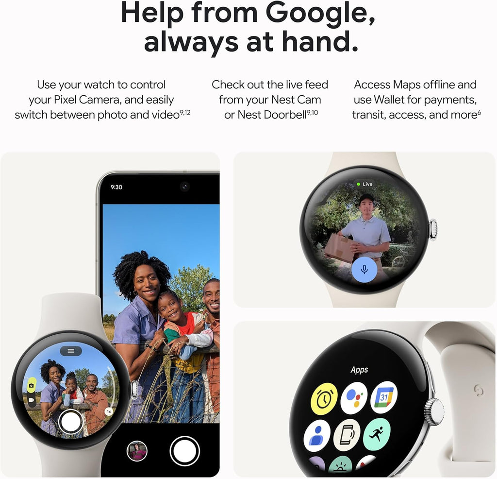 Google Pixel Watch 3 (45mm) 2024 Model - Android Smartwatch  Heart Rate Tracking  Fitbit Advanced Running  Fitness Insights  24-Hour Battery - Matte Black Aluminum Case - Obsidian Band - Wi-Fi