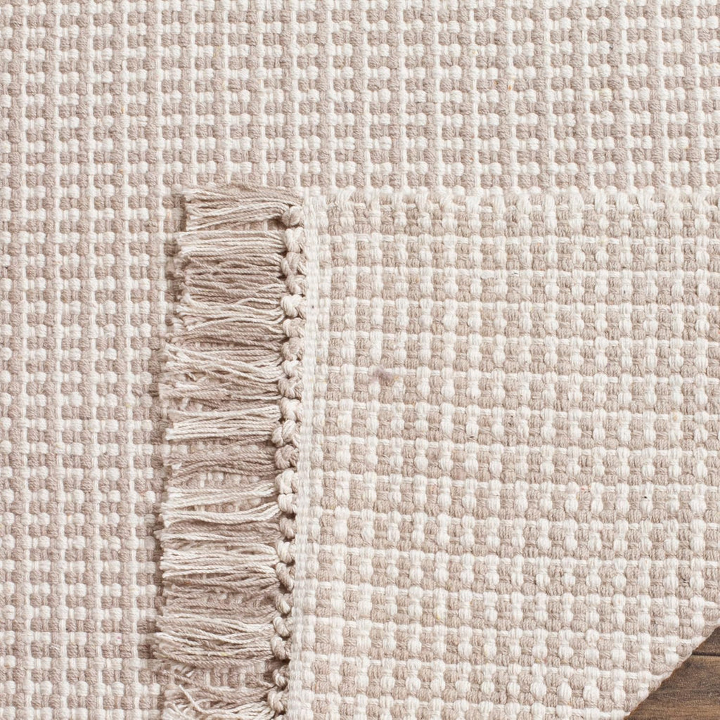 SAFAVIEH Area Rug 8x10 - Montauk Collection - Large - Ivory & Grey, Handmade Flat Weave Cotton, Boho Farmhouse Design, Ideal for Living Room, Bedroom, Office, Dining Space (MTK340A)