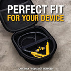 DEWALT Black Edition Pro Audio Bundle: Heavy-Duty 2-in-1 Bluetooth Neckband Headphones + Rugged EVA Travel Case
