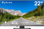 SYLVOX RV TV  22 inches 12/24V TV for RV 1080P Full HD Smart TV  Built-in APP Store  Support WiFi Bluetooth  Small Android TV for Car Home Camper Truck Boat(Limo Series)