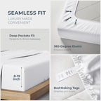 THREAD SPREAD 100% Egyptian Cotton Sheets California King Size - 1500 Thread Count 4 PC Cal King Sheets Egyptian Cotton, Soft, Cooling Sateen Sheet, High Thread Count Sheet California King - White