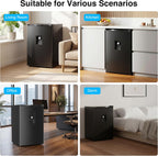 Kismile 4.41 Cu Ft Compact Refrigerator Single Door Mini Fridge with Freezer with 7 Adjustable Thermostat, Water Dispenser, Quiet&Energy Efficient Small Refrigerator for Bedroom/Dorm/Apartment, Black