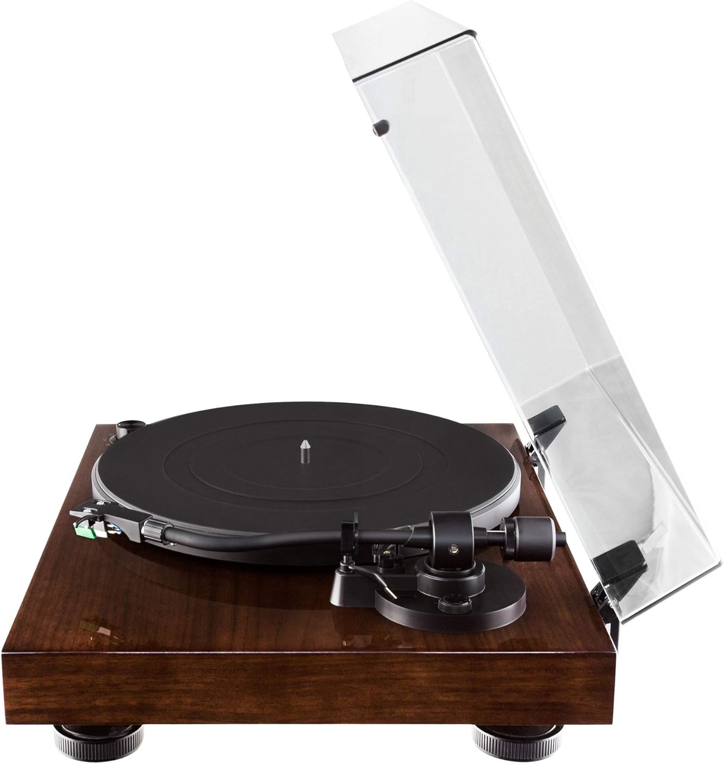 Fluance RT81 Elite High Fidelity Vinyl Turntable Record Player with Audio Technica AT95E Cartridge  Belt Drive  Built-in Preamp  Adjustable Counterweight  High Mass MDF Wood Plinth - Walnut
