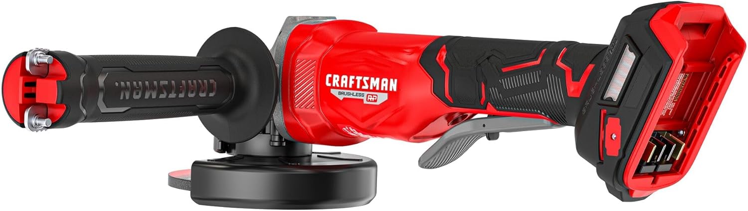 CRAFTSMAN V20 4 1/2 Cordless Angle Grinder, Brushless Small Grinder, Tool Only (CMCG452B)